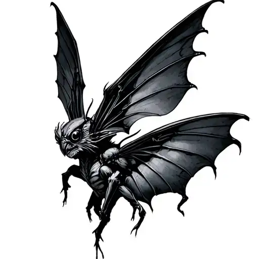 Mothman tattoo design idea
