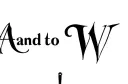 "And to W" tattoo design idea