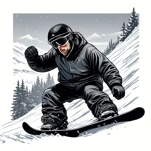 snowboard tattoo design idea