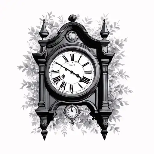 Grandfather Clock tattoo design idea