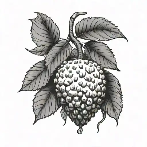 one lychee fruit Natural tattoo design idea