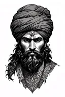 sikh warrior tattoo design idea