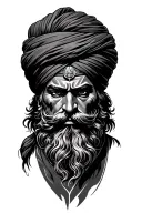 sikh warrior tattoo design idea