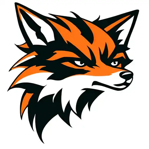Fox head logo. Low detail, simple design. tattoo design idea