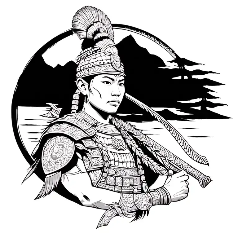 Philippines Warrior Protector tattoo design idea