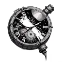 time capsule split open tattoo design idea