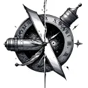time capsule split open tattoo design idea