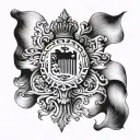 Romania sleeve: Flag tattoo design idea