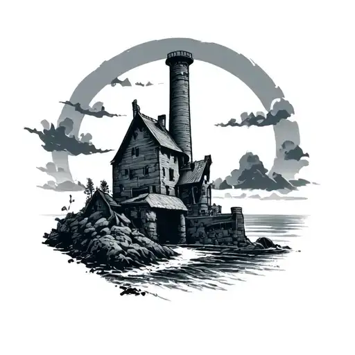 tin mine tattoo design idea