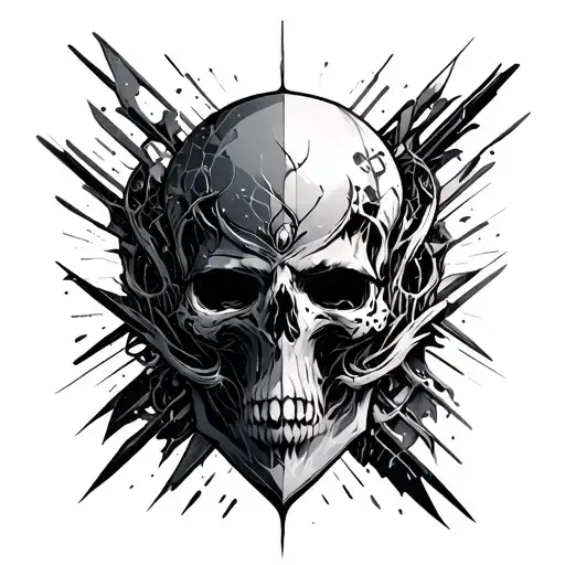 cyber sigilism tattoo design idea