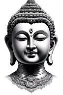 Buddha face tattoo design idea