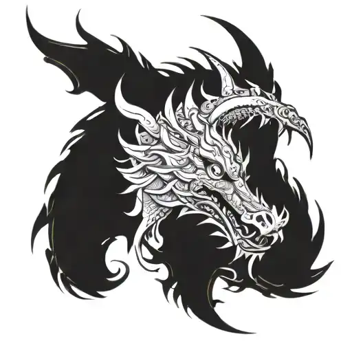 Dragon lord Placidusax tattoo design idea