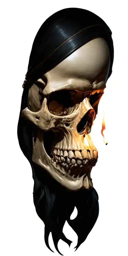 skull end bougie d'allumage sur bras tattoo design idea