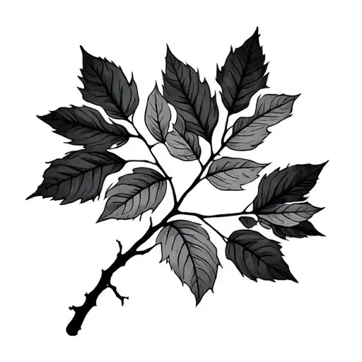 aspen tree branch tattoo design idea
