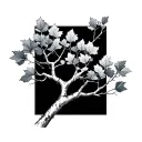 aspen tree branch tattoo design idea