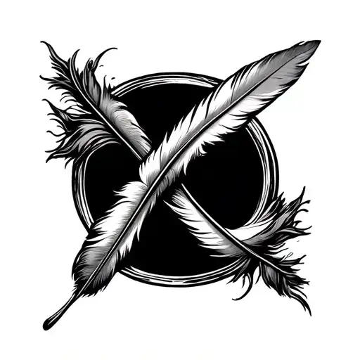infinite symbol with feather in symbol Christian Jose and twenty seven in cursive tattoo design idea