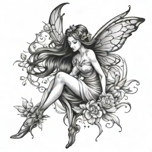 Fairy tattoo design idea