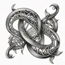 simple addiction recovery Incorporate a DNA helix intertwined tattoo design idea