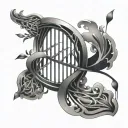 simple addiction recovery Incorporate a DNA helix intertwined tattoo design idea