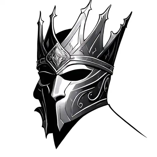 king baldwin iv mask tattoo design idea