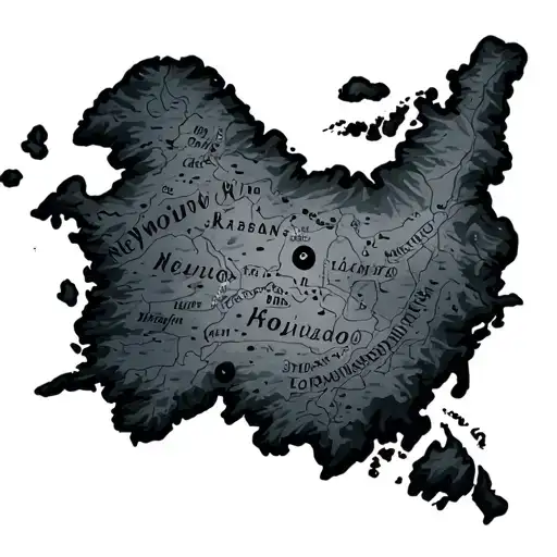 Newfoundwo island on the map tattoo design idea
