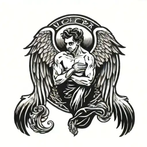 lucifer fallen angel tattoo design idea