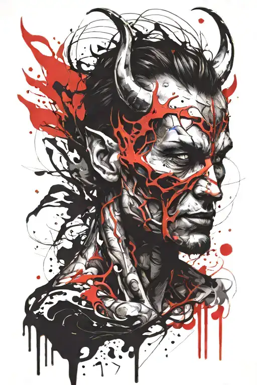 666, Devil, demon, hell tattoo design idea