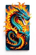 fire breathing dragon tattoo design idea
