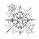 Compass Rose tattoo design idea