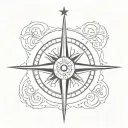 Compass Rose tattoo design idea