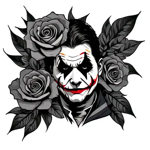 sleeve with roses, Michael myers, joker, denver broncos Polynesian tattoo design idea