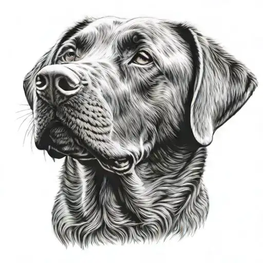 Labrador retriever tattoo design idea