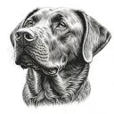 Labrador retriever tattoo design idea