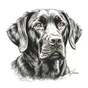 Labrador retriever tattoo design idea