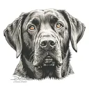 Labrador retriever tattoo design idea