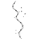 serotonin and adrenaline molecules curve lines tattoo design idea