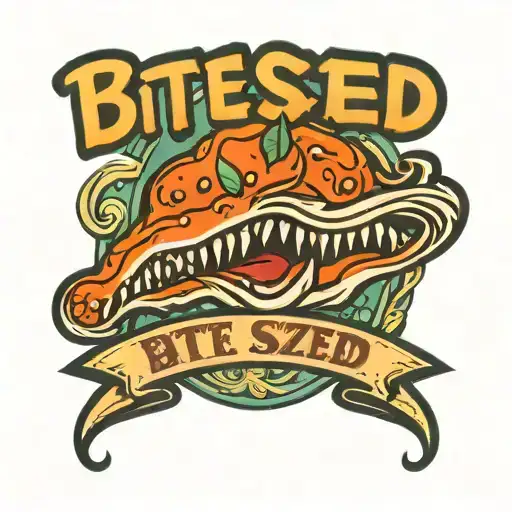 TEXT "bite sized" for a chef  tattoo design idea