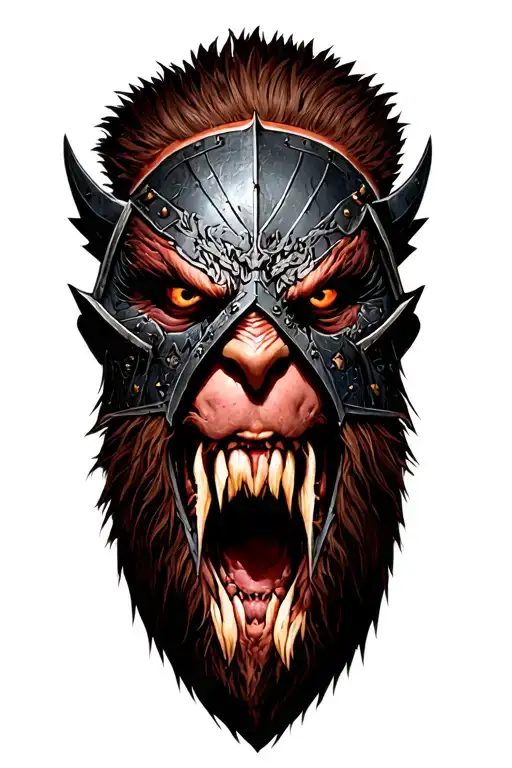 berserker armour tattoo design idea