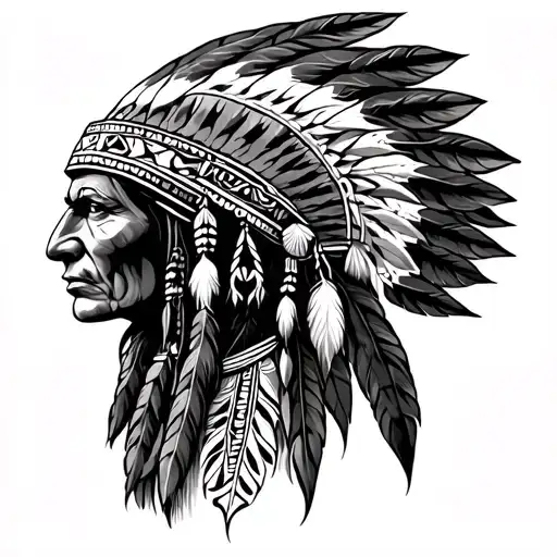 Cherokee Indian tattoo design idea