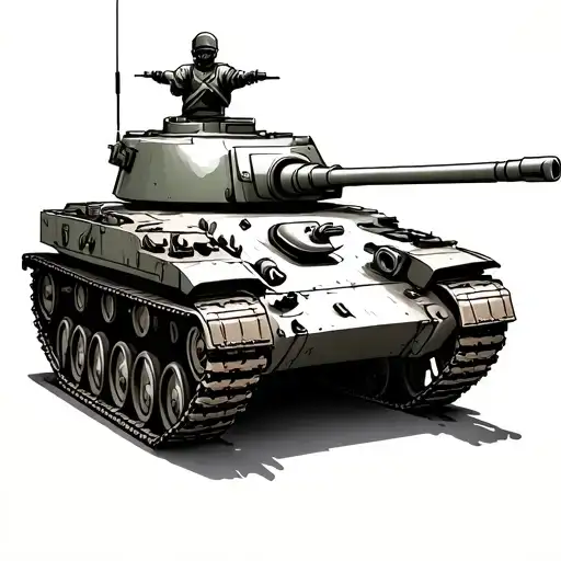 Army Tank tattoo design idea