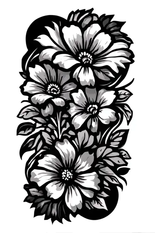 Puerto Rican Taino Flower Tattoo forearm sleeve tattoo tattoo design idea