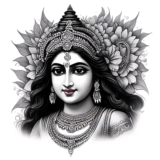 lakshmi tattoo design idea