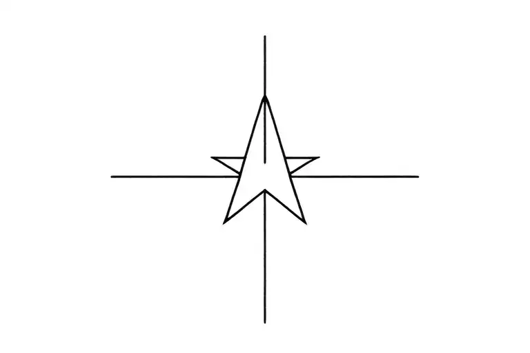 nautical star sign tattoo design idea