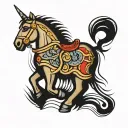 trojan horse tattoo design idea