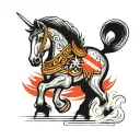 trojan horse tattoo design idea