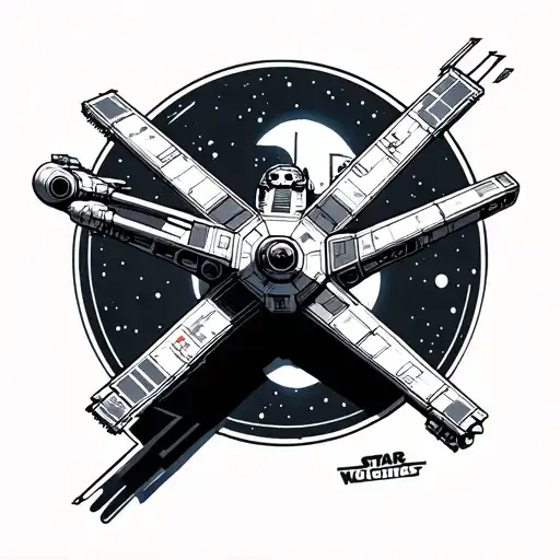 x wing star wars tattoo design idea