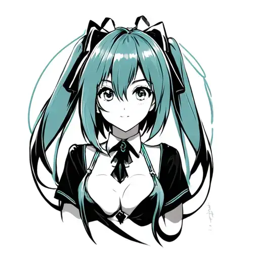 Hatsune Miku tattoo design idea