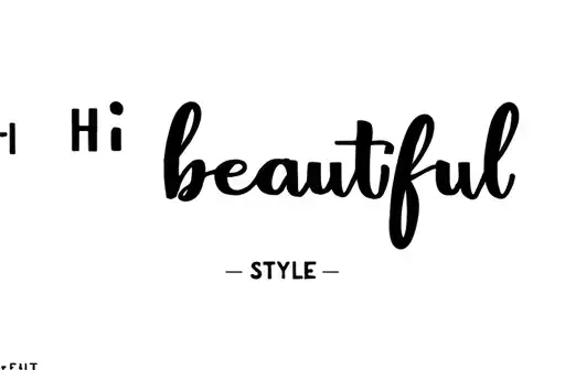 "Hi beautiful" tattoo design idea