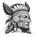 Puerto rican taino indian tattoo design idea