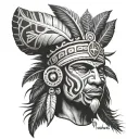 Puerto rican taino indian tattoo design idea